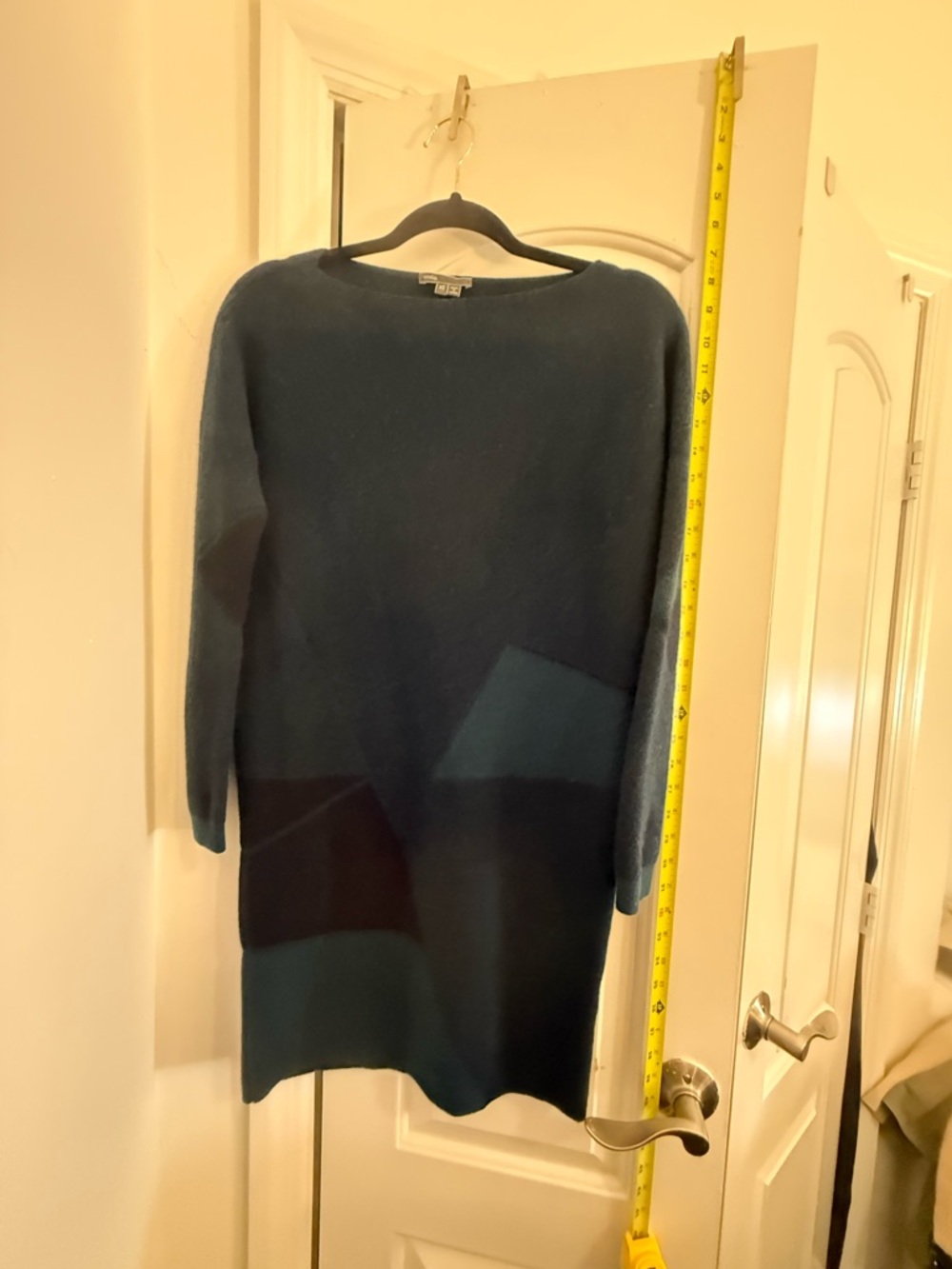 Vince Navy Blue Colorblock Sweater Dress - Picture 4 of 5